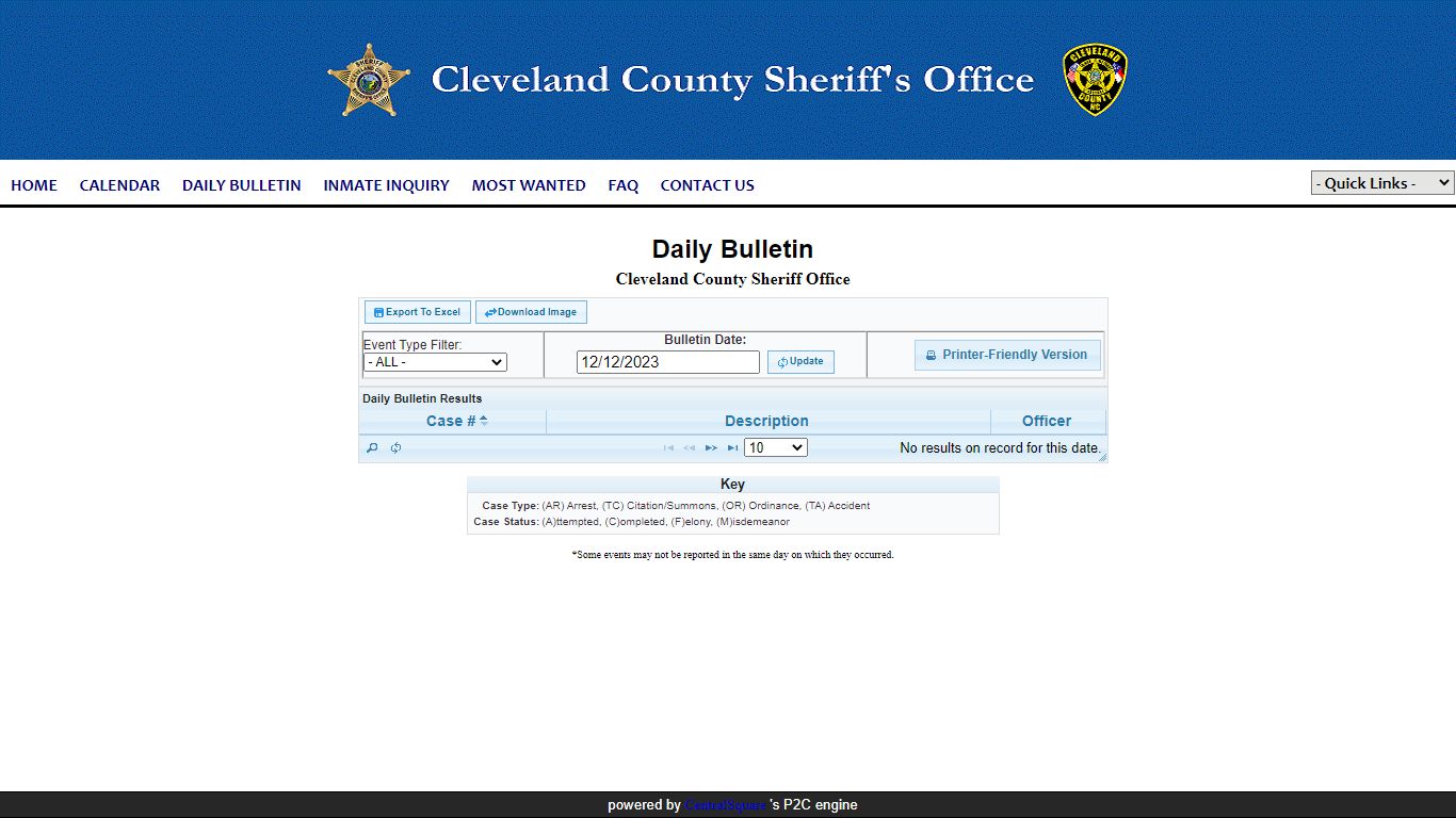 Cleveland County Sheriff Office P2C